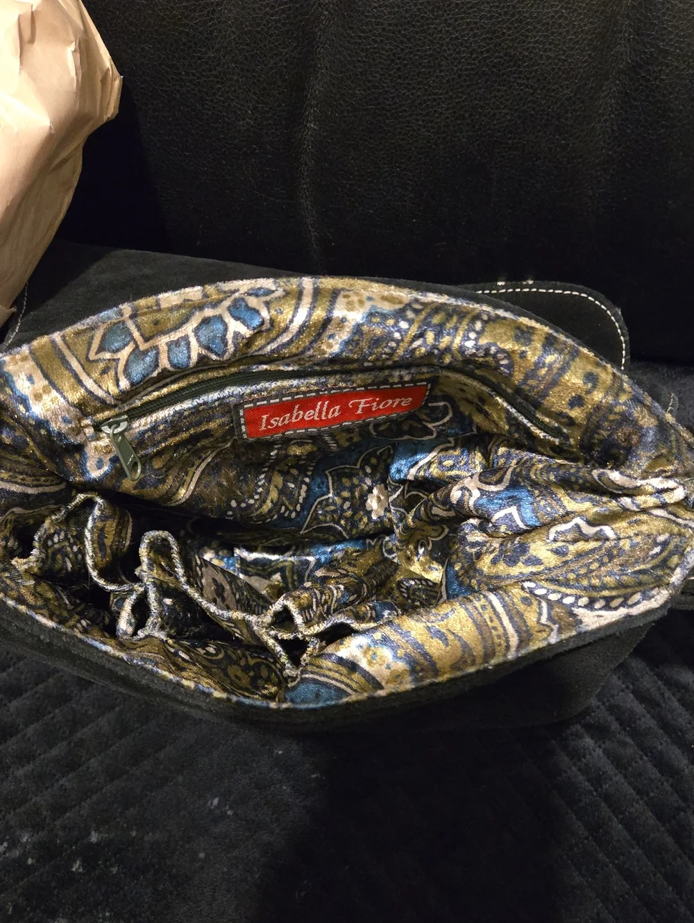 vintage Isabella Fiore Bohemian Hobo embroidered, Beaded shoulder bag